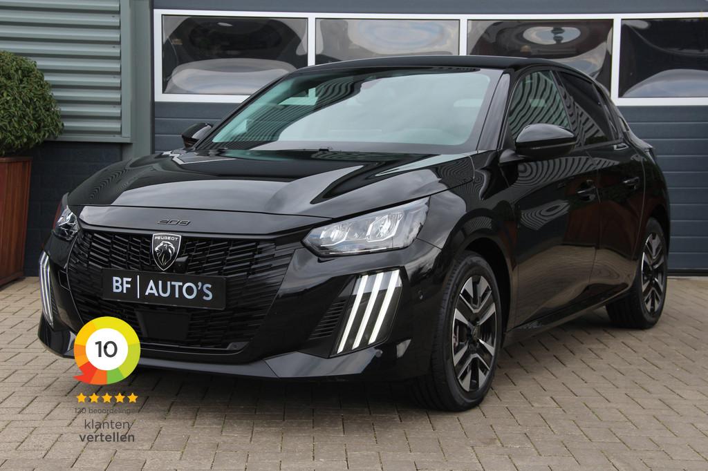 Peugeot 208 1.2 Hybrid 110 e-DCS6 Allure 110Pk Aut | 360 Cam, Euro 6, 1199 cc, Zwart, Hybride Elektrisch/Benzine