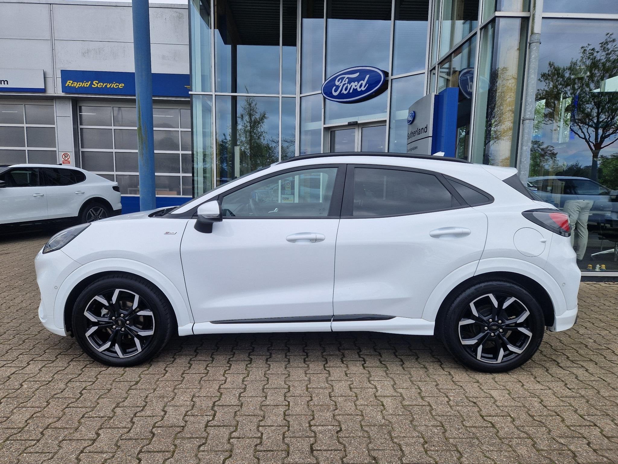 Ford Puma 1.0 EcoBoost Hybrid ST-Line X | Automaat | 37.000, Auto's, Ford, 125 pk, Leder en Stof, Wit, Bedrijf