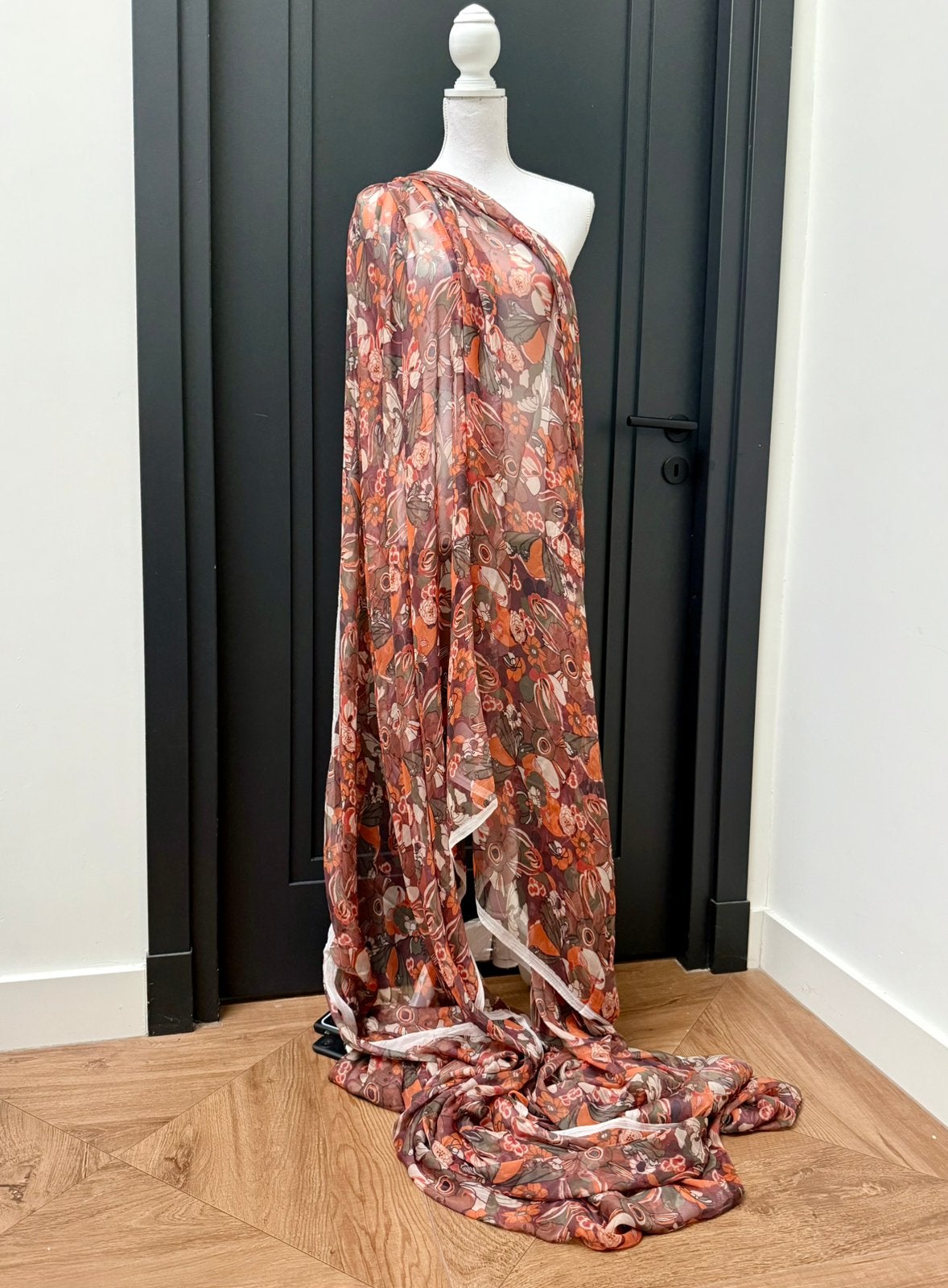 Zijde Chiffon textiel stof 6.50 m x 1.40 m, 120 cm of meer, Ophalen of Verzenden, Satijn of Zijde, Nieuw
