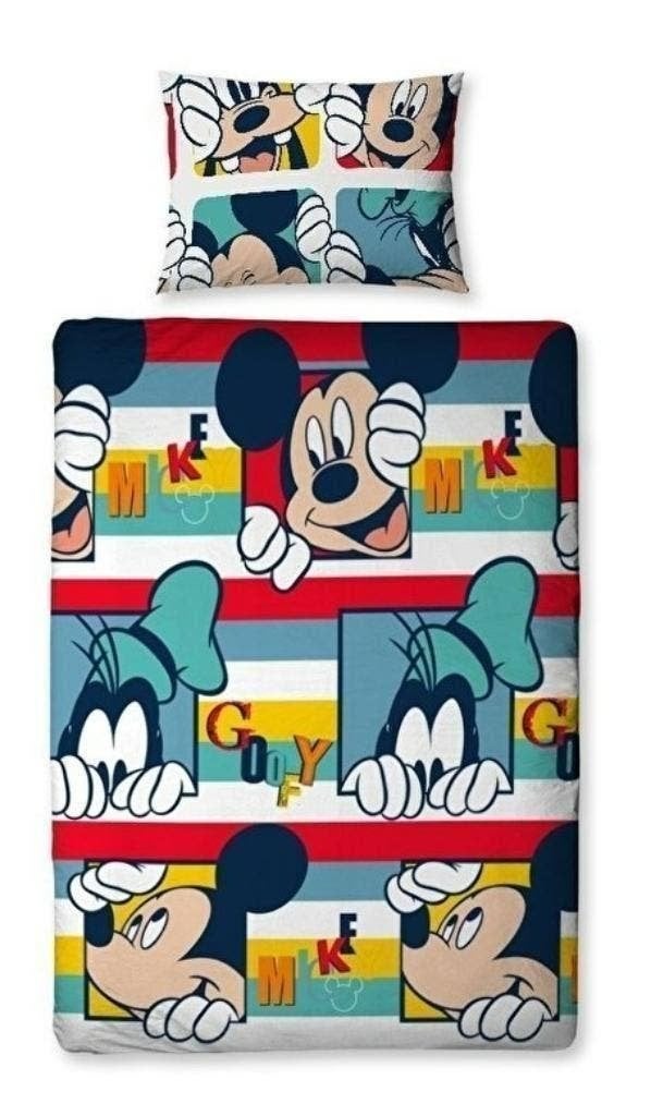 Mickey Mouse Dekbedovertrek Cartoon 135 x 200 - AANBIEDING, Meerkleurig, Nieuw, Ophalen of Verzenden, Jongetje