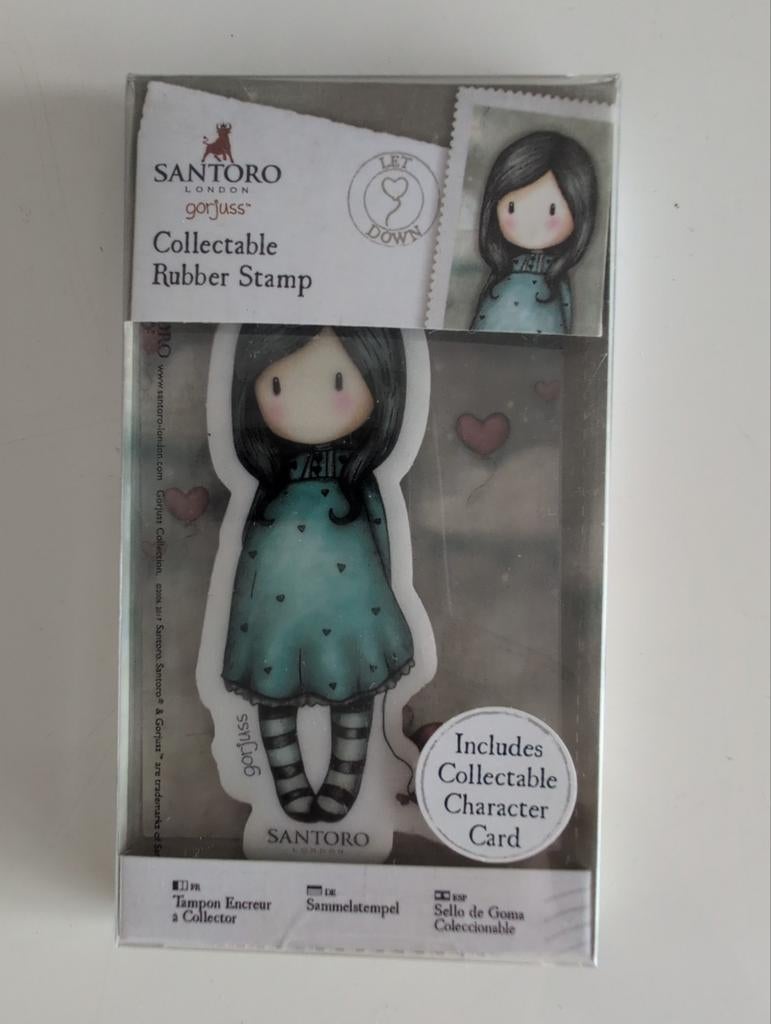 Santoro Gorjuss Collectable Rubber Stamp - Let Down, Hobby en Vrije tijd, Stempelen, Zo goed als nieuw, Ophalen of Verzenden