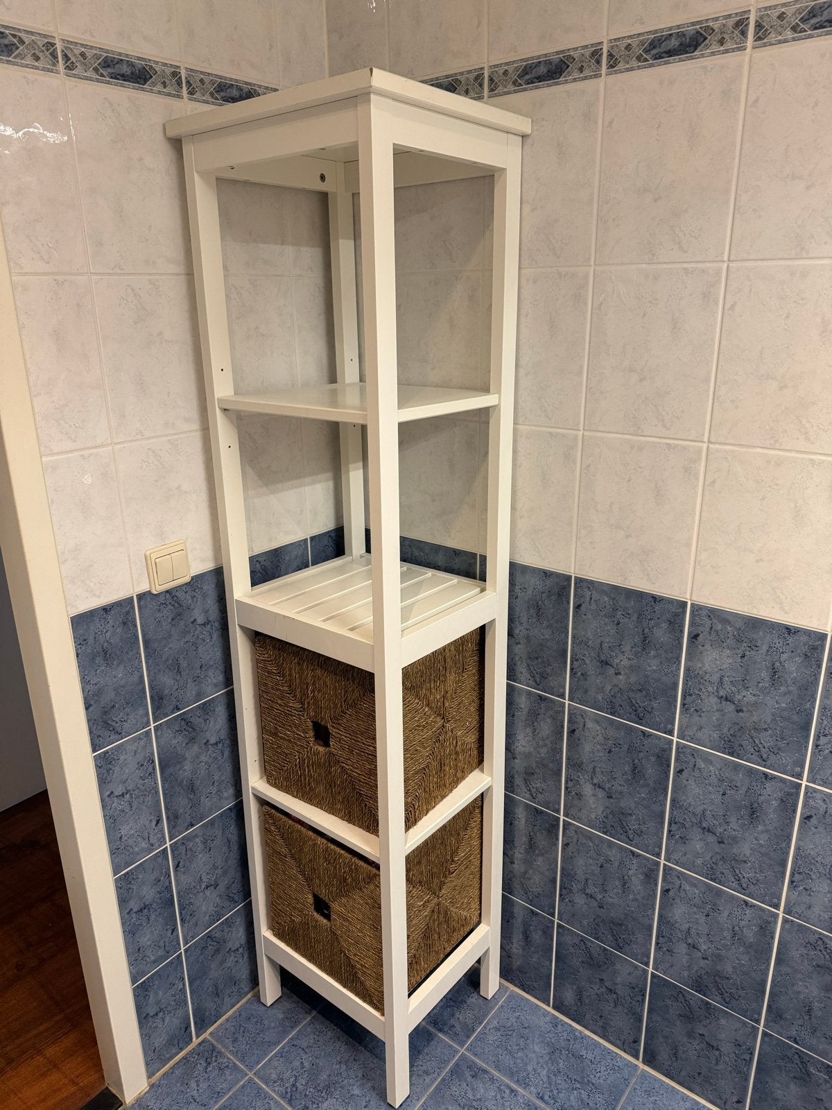 Ikea Hemnes stellingkast met mandjes, Ophalen, Gebruikt