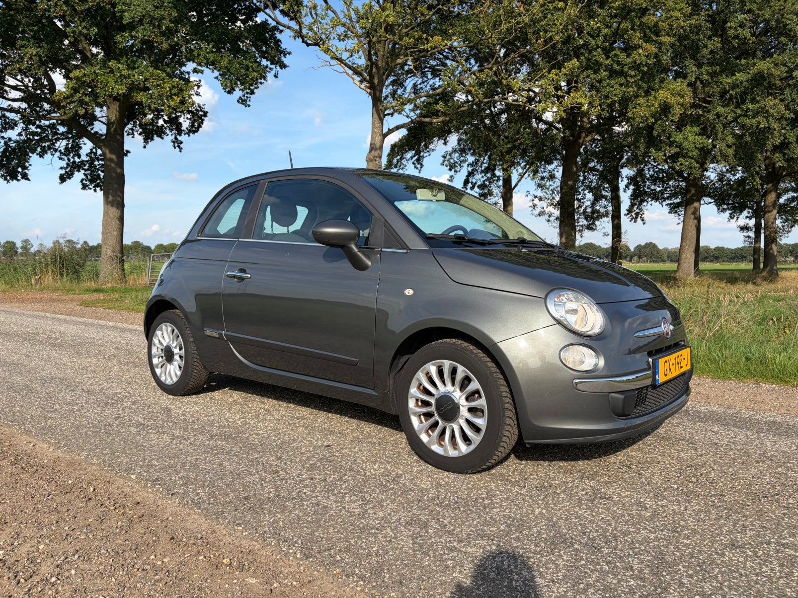 Fiat 500 1.2 C 2015 Grijs, 1242 cc, 4 cilinders, 840 kg, Origineel Nederlands