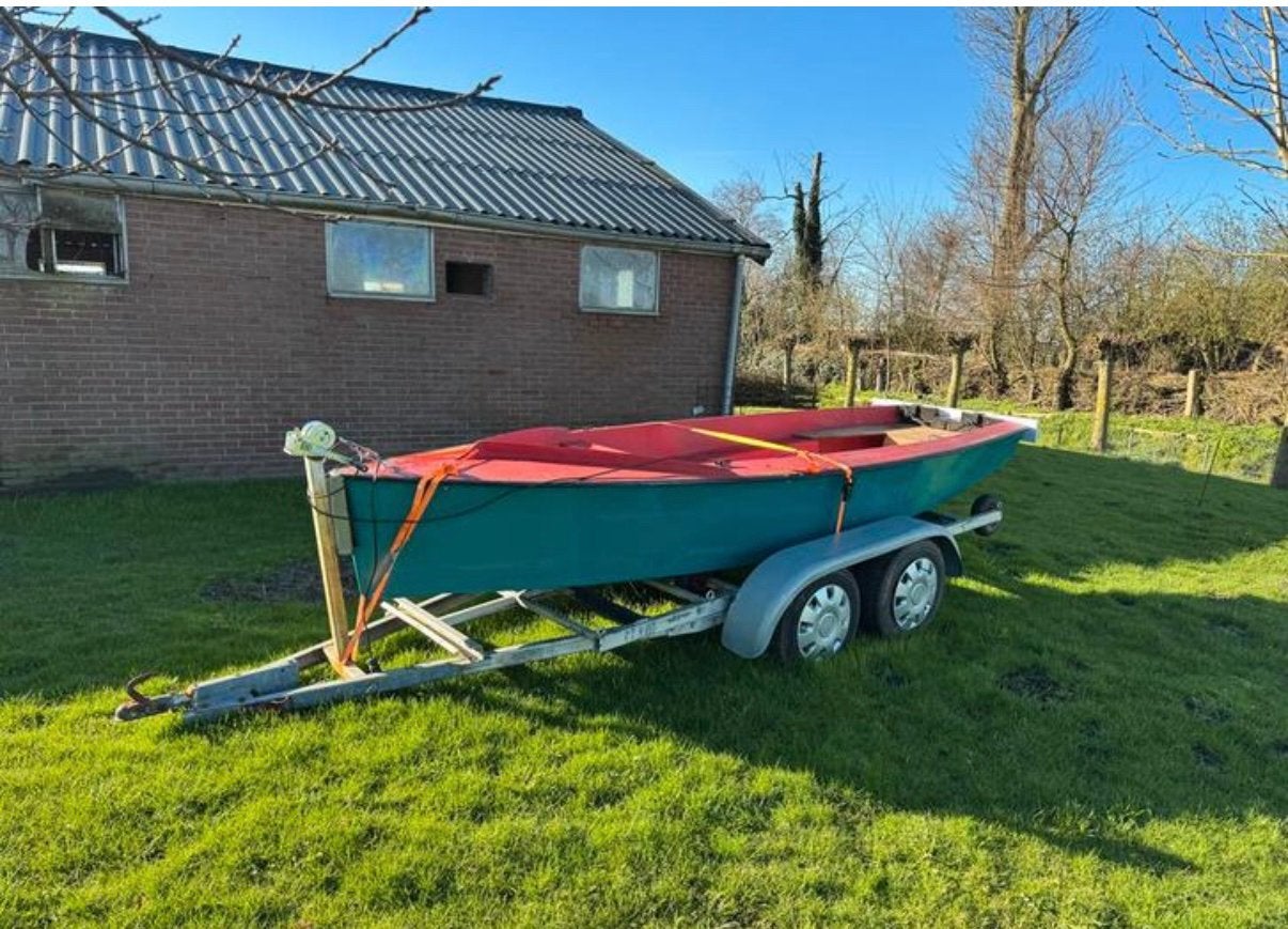 Boottrailer met handlier dubbelas, Watersport en Boten, Bootonderdelen, Ophalen, Gebruikt, Overige typen, Motorboot
