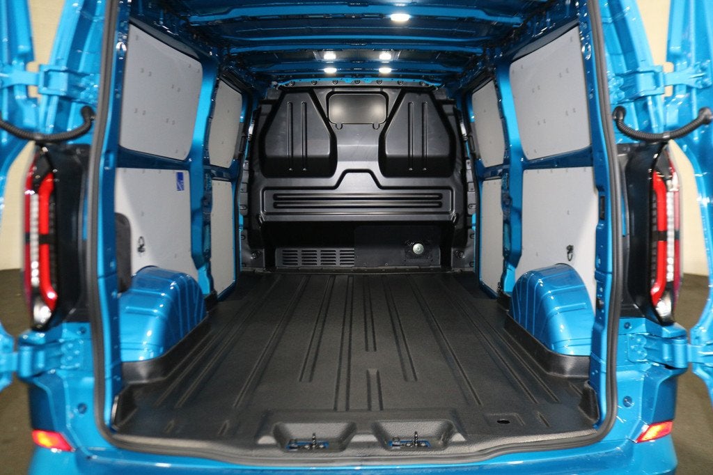 Ford E-Transit Custom 340 L2 H1 Limited 65 kWh 218pk 2x schu, Auto's, Bestelauto's, Automaat, Gebruikt, Blauw, Ford