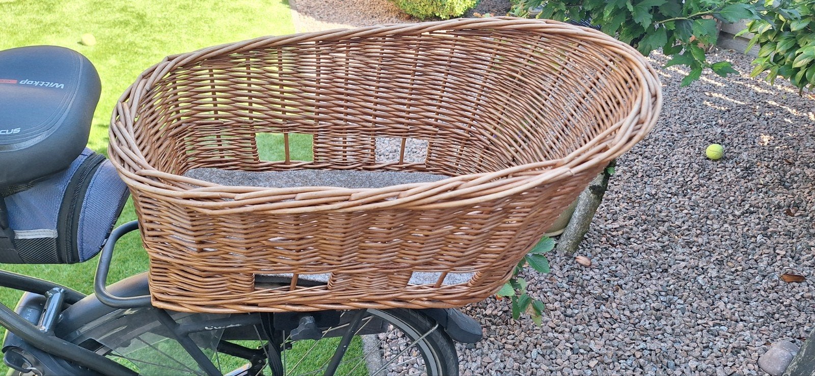 Hondenfietsmand van riet voor achterop de fiets, Ophalen, Gebruikt, Minder dan 20 kg, Onbekend
