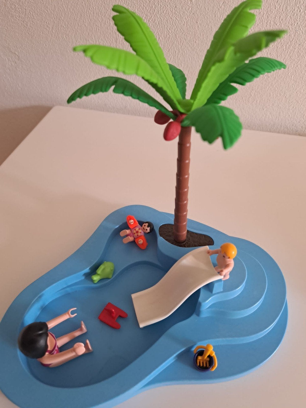 Playmobil 6673 Zwembad met palmboom en figuren, Kinderen en Baby's, Gebruikt, Complete set, Overige typen, Ophalen of Verzenden