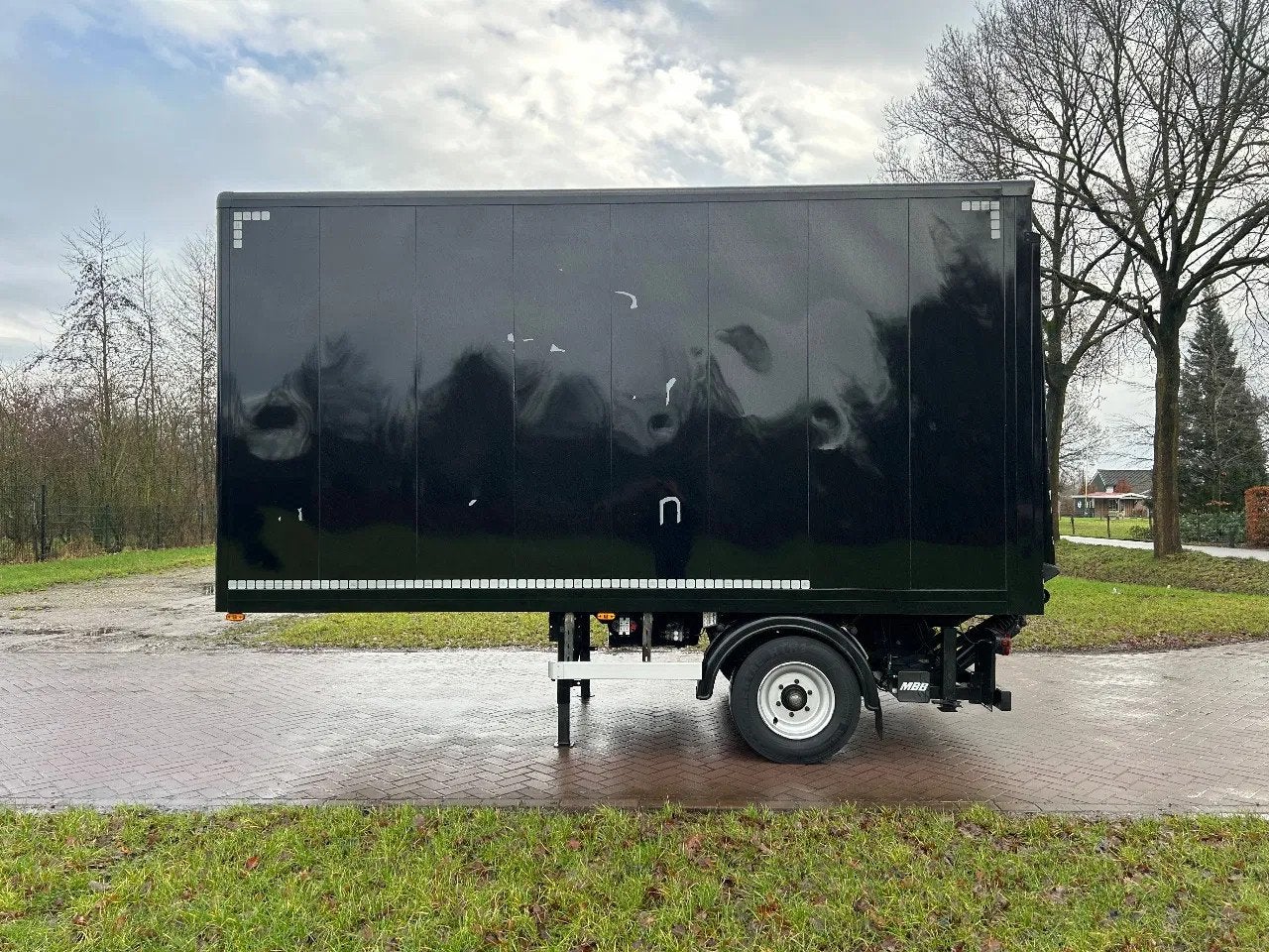 HE-WA Be oplegger 5.1 ton gesloten met laadklep 1000 kg, Auto's, Overige brandstoffen, Zwart, Bedrijf, Geïmporteerd