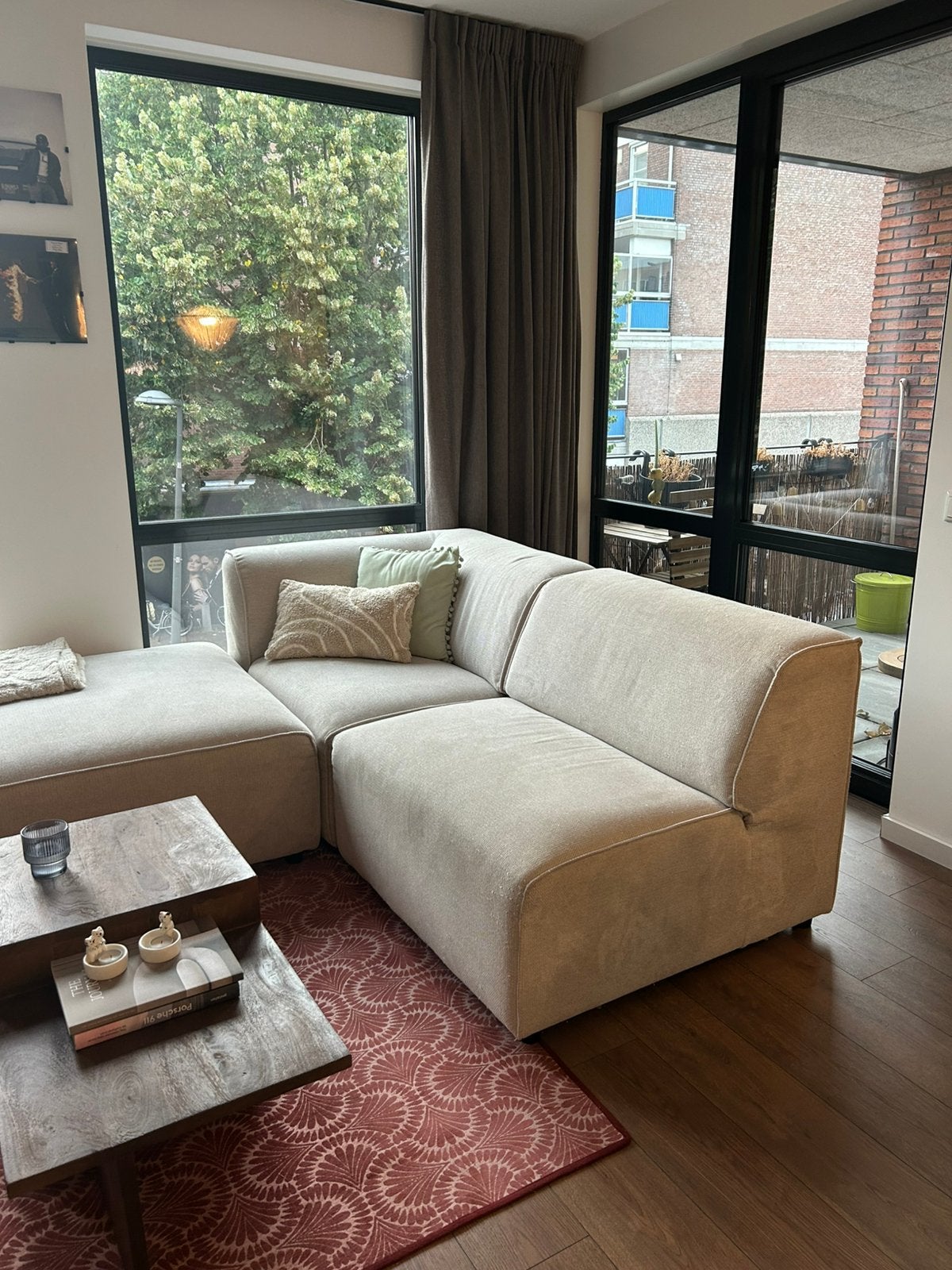 Modulaire bank, Huis en Inrichting, Banken | Complete zithoeken, Ophalen, Zo goed als nieuw, Stof