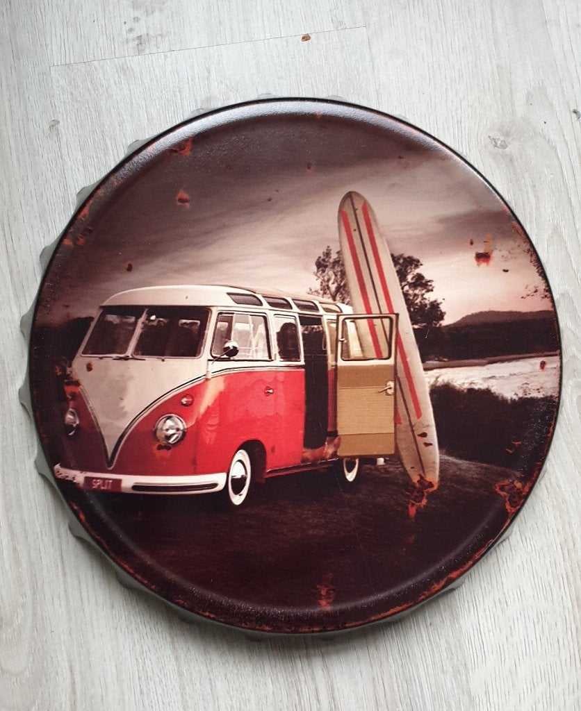 bierdop achtig kroonkurk volkswagen vw bus t1 look surf, Ophalen of Verzenden, Nieuw