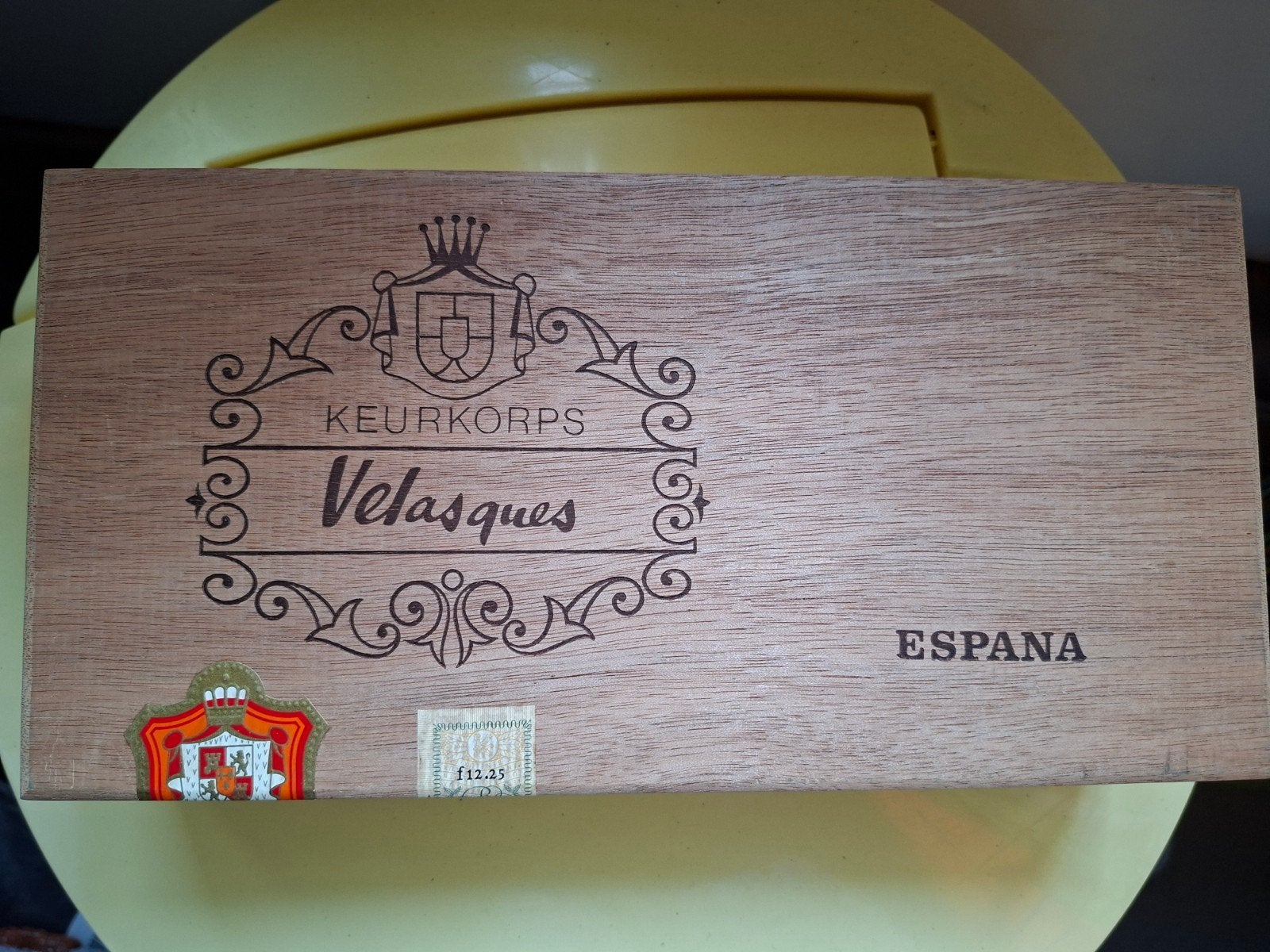 Vintage houten sigarendoos Velasques, Verzamelen, Tabaksdoos of Verpakking, Ophalen of Verzenden, Zo goed als nieuw, Nvt