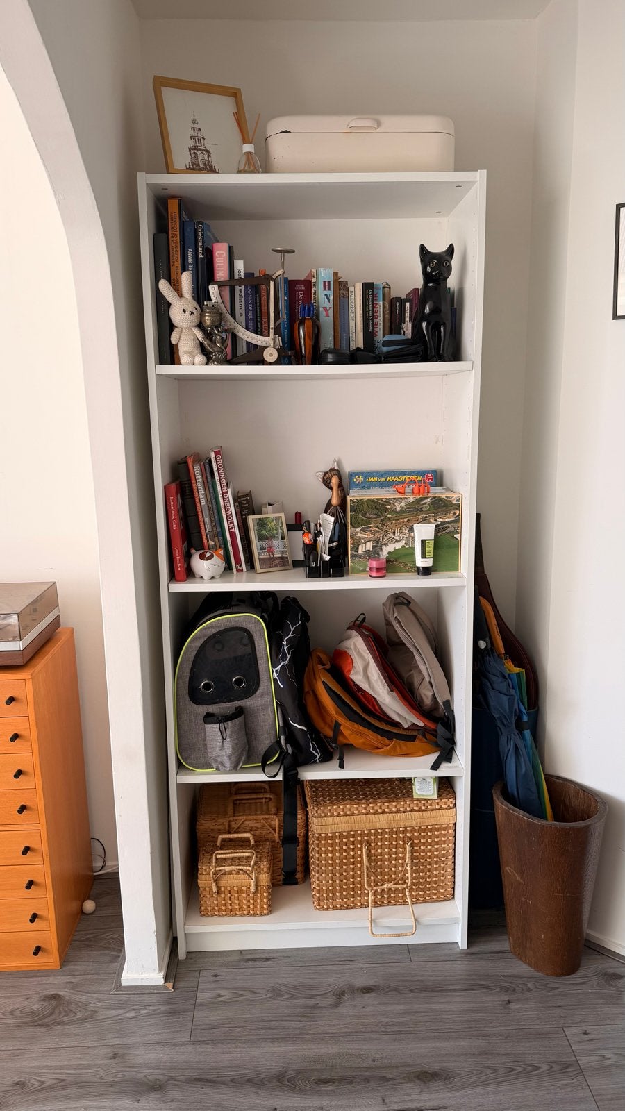 IKEA Billy Boekenkast Wit - 80x39x202 cm, Ophalen, Gebruikt, 200 cm of meer, 50 tot 100 cm