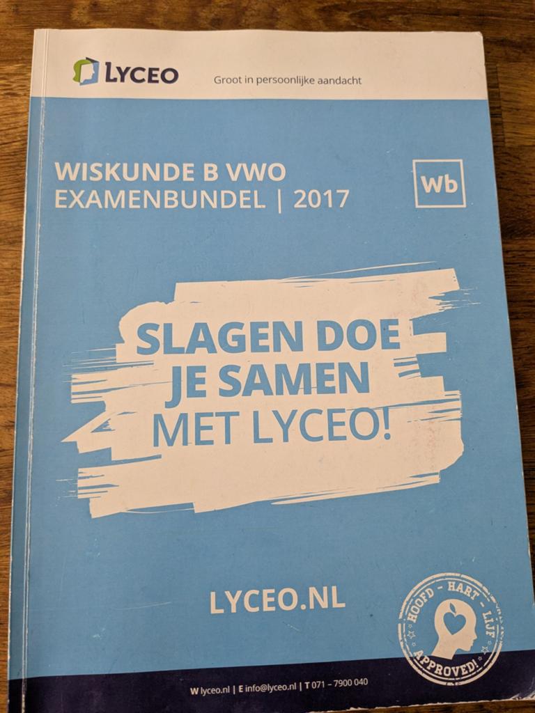 Slagen doe je samen met Lyceo . Examenbundel B VWO 2017., Ophalen of Verzenden, Gelezen, Overige niveaus
