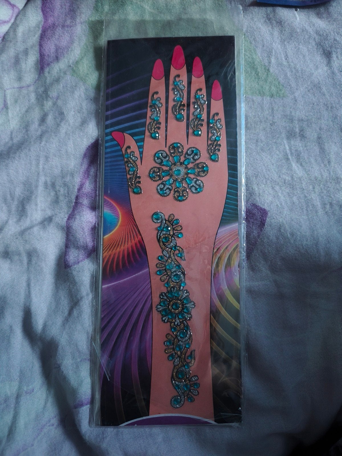 Henna tattoo sjabloon voor en achterkant hand, Ophalen of Verzenden