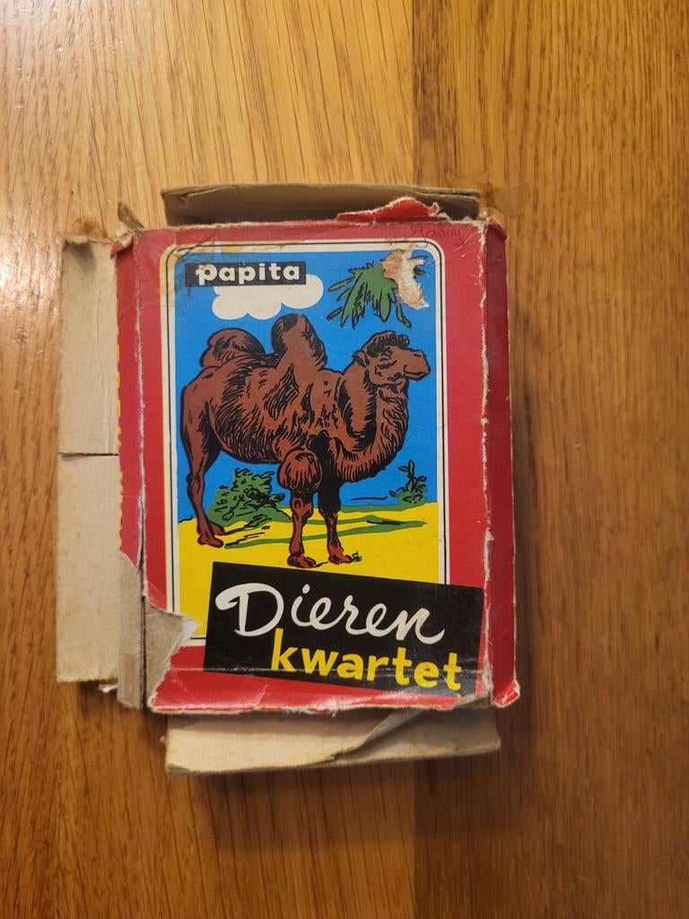 Vintage Papita Dierenkwartet - Compleet met doosje, Hobby en Vrije tijd, Gezelschapsspellen | Kaartspellen, Drie of vier spelers