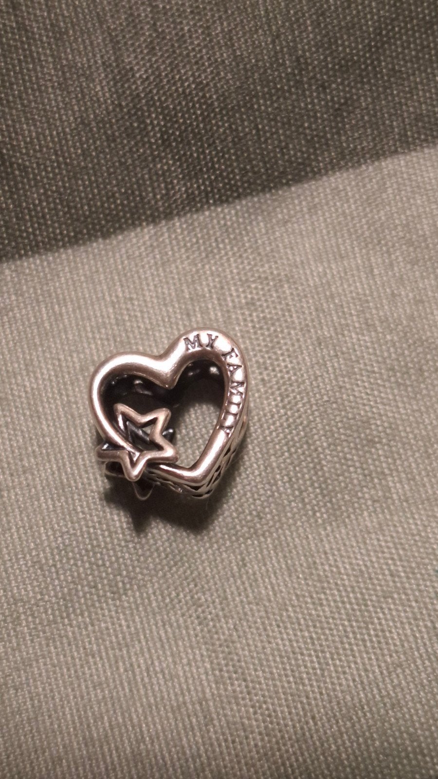 Pandora bedel hart met ster - Zo goed als nieuw, Sieraden, Tassen en Uiterlijk, Bedels, Ophalen