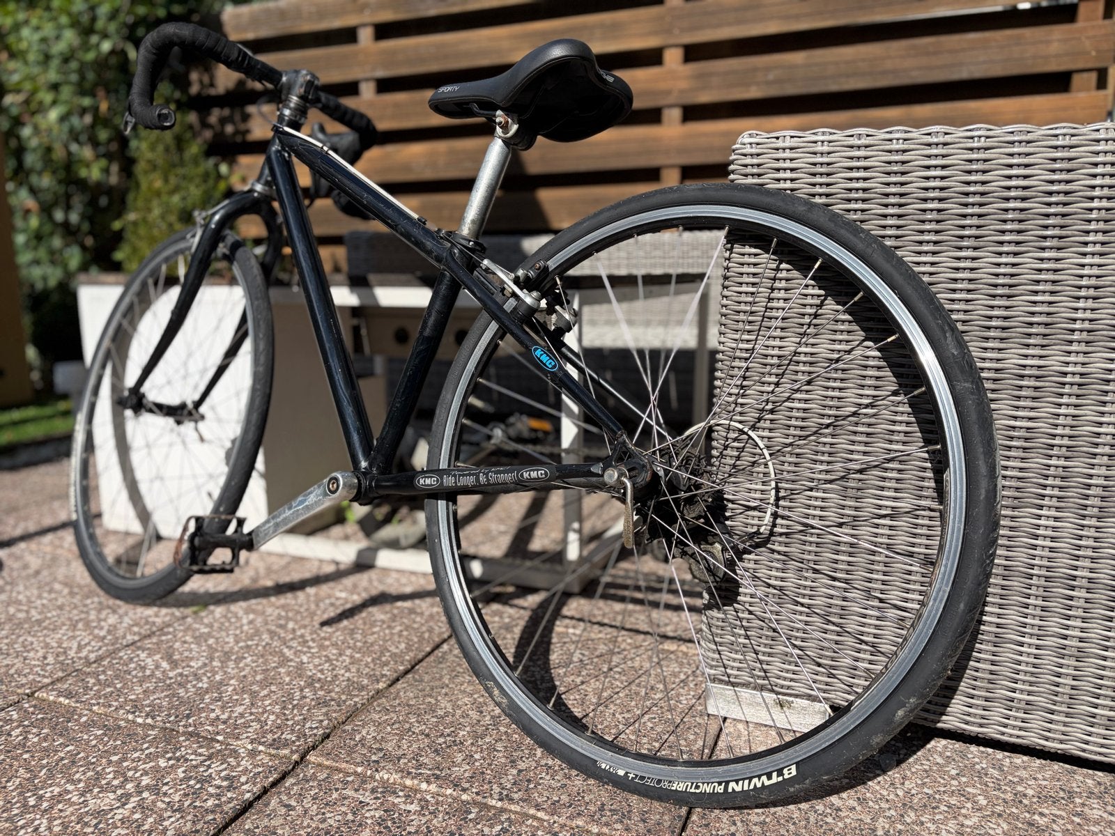 Zwarte racefiets kind 26 inch met nieuwe banden, Ophalen, Gebruikt, 20 inch of meer