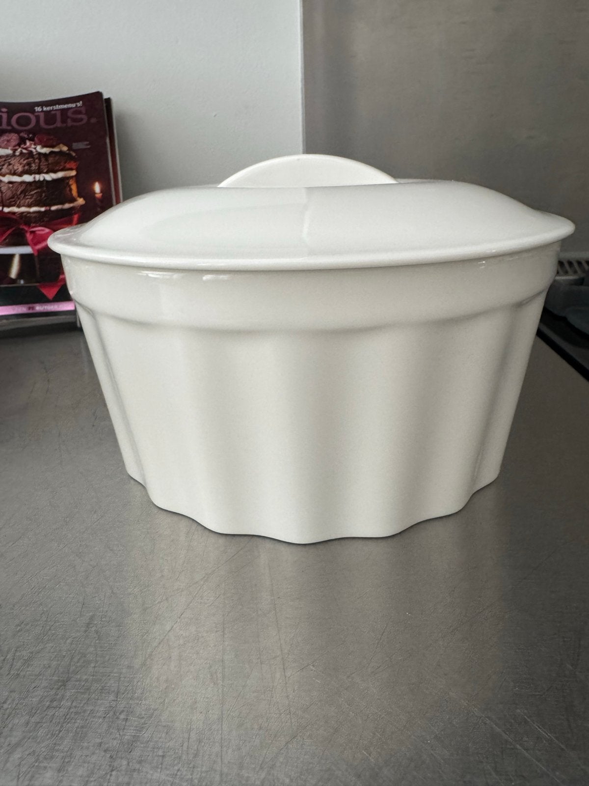 Villeroy & Boch Vilbofour Ovenschaal met Deksel, Gebruikt, Porselein of Keramiek, Schaal, Rond
