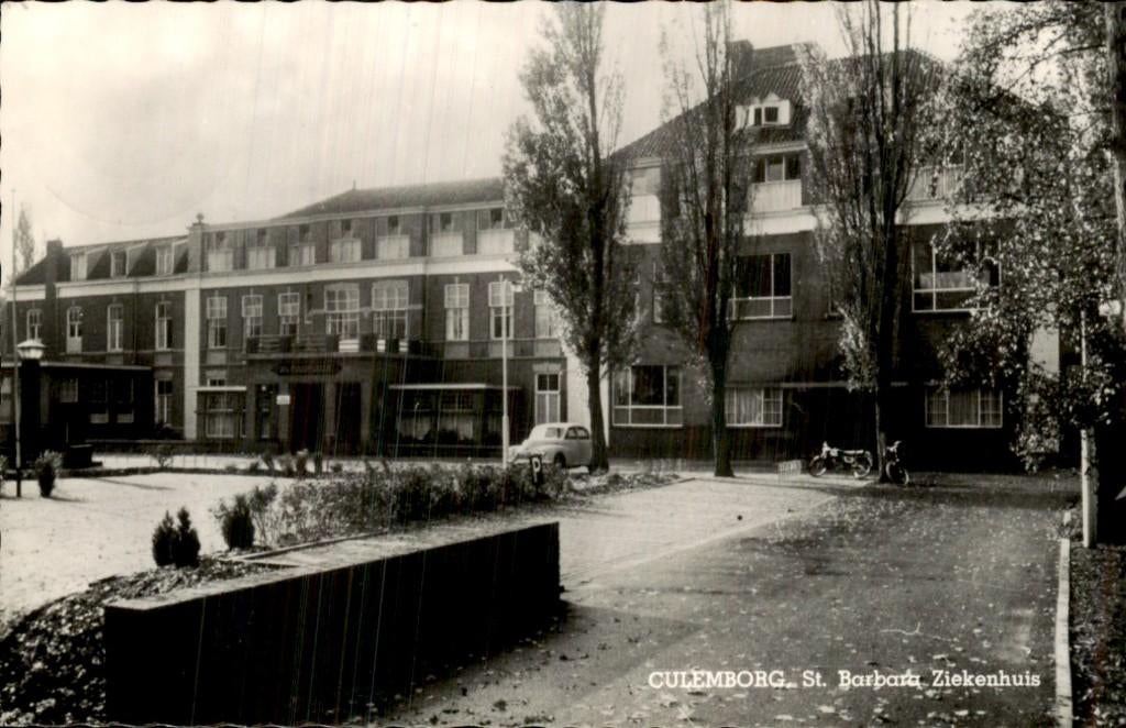 Culemborg - St. Barbara Ziekenhuis - Vooraanzicht, Ophalen of Verzenden, 1960 tot 1980, Gelopen, Gelderland