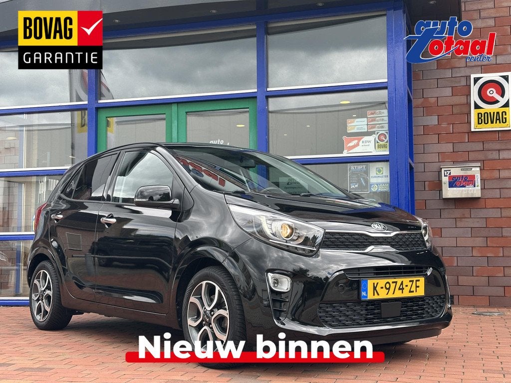 Kia Picanto 1.0 DPi DynamicPlusLine Airco | Trekhaak | Deale, Auto's, Stof, Gebruikt, 4 stoelen, Zwart