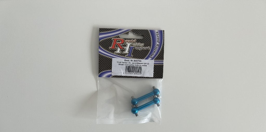 Tamiya Aandrijfassen (2) Blauw alu voor/achter TT-02 800704, Ophalen of Verzenden, Nieuw, Auto onroad