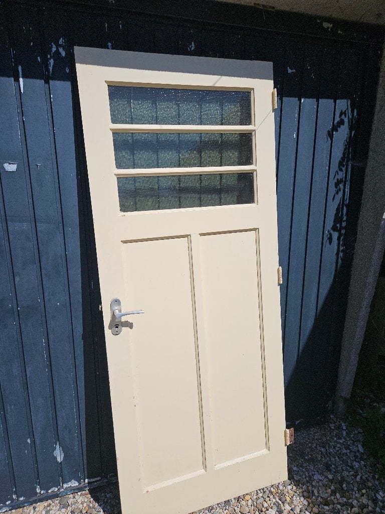 Mooie binnendeur panelen met 3 glas elementen, Doe-het-zelf en Verbouw, Deuren en Horren, Ophalen, Gebruikt, 80 tot 100 cm, Binnendeur