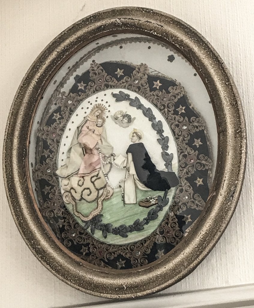 religieus kunstwerk van onze lieve vrouw van de rozenkrans, Antiek en Kunst, Antiek | Religie, Ophalen