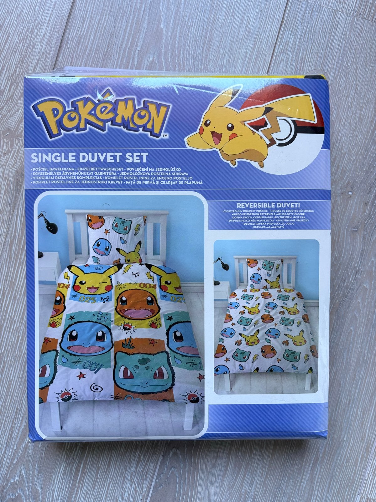 Pokémon Eenpersoons Dekbedovertrek - Pikachu en vrienden, Eenpersoons, Meerkleurig, Dekbedovertrek, Katoen