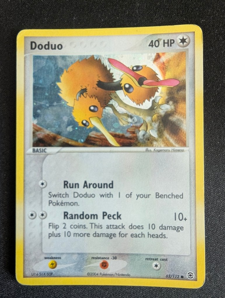 Doduo HOLO Fire Red Leaf Green 62/112, Ophalen of Verzenden, Gebruikt, Losse kaart, Foil