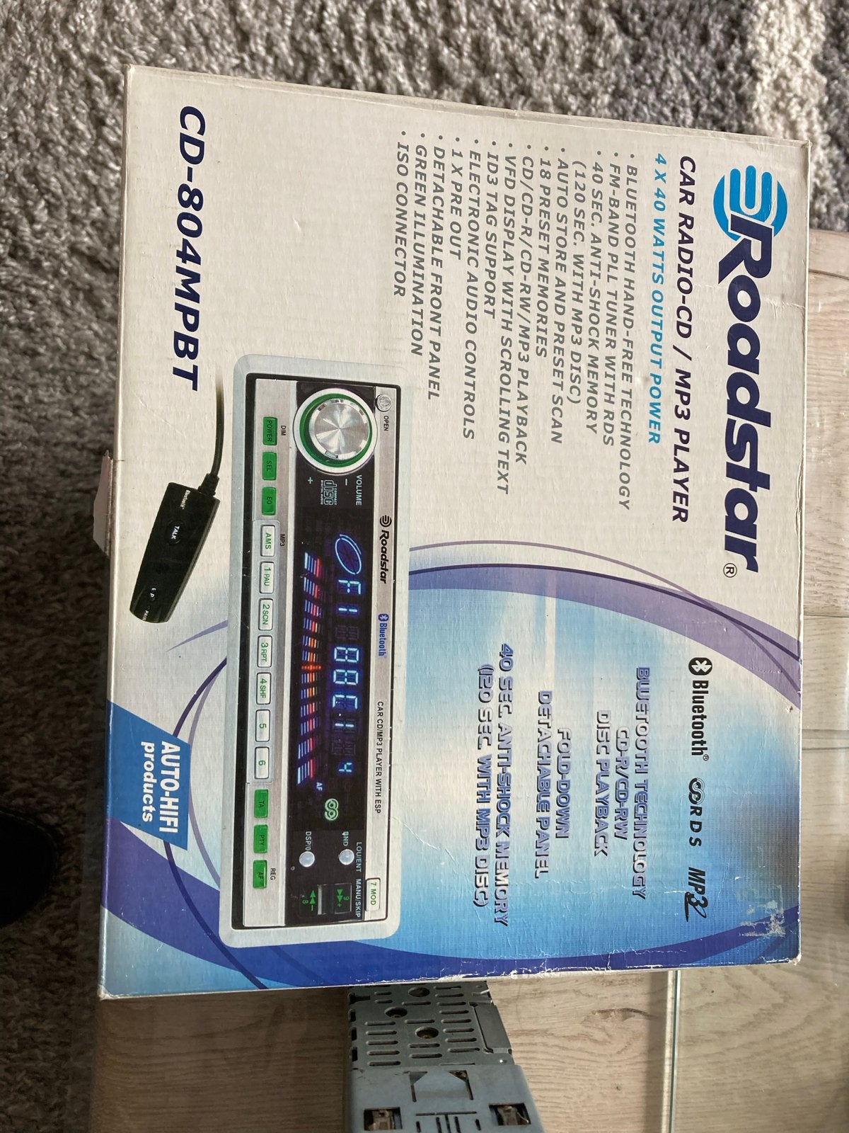 Roadstar CD-804MPBT Autoradio met Bluetooth, Ophalen, Zo goed als nieuw