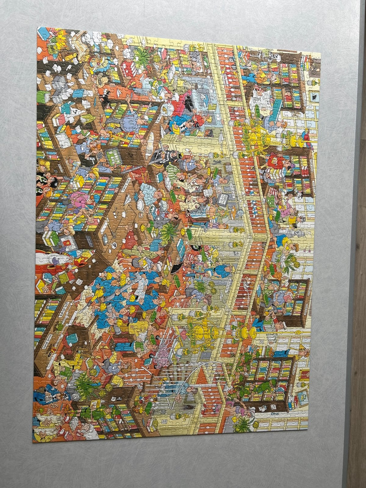 Jan van Haasteren De Bibliotheek 1000 stukjes, Hobby en Vrije tijd, Denksport en Puzzels, Ophalen, 500 t/m 1500 stukjes, Zo goed als nieuw