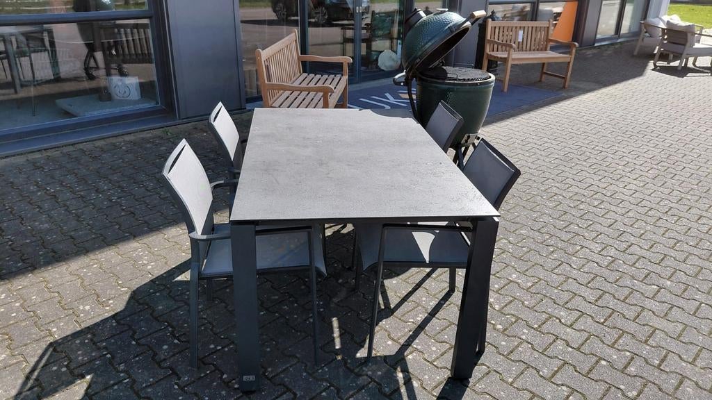 Tuinset ACTIE!Goa tafel 160cm met Melbourne stoelen, 4 zitplaatsen, Ophalen of Verzenden, Tuinset, 4 Seasons Outdoor
