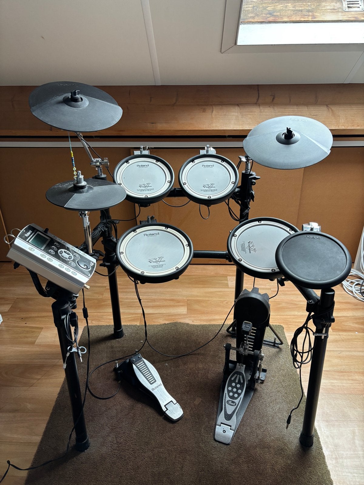 Roland TD-9 V-Drums Elektronisch Drumstel met CY-5 en CY-8, Muziek en Instrumenten, Ophalen of Verzenden, Zo goed als nieuw, Roland