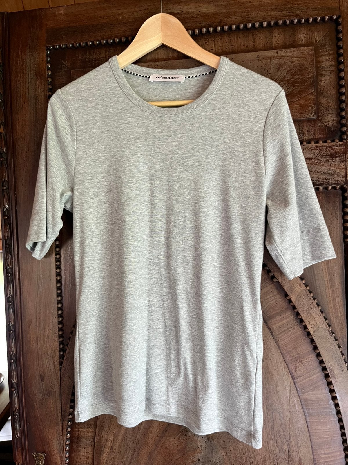Grijs t- shirt van Co’couture, Verzenden, Maat 42/44 (L), Zo goed als nieuw, Korte mouw