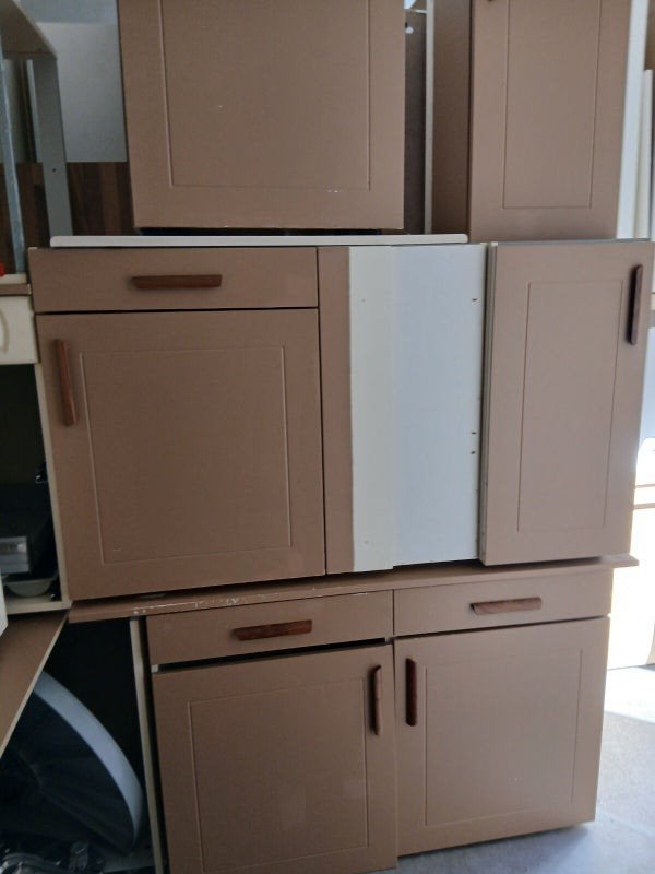 Keuken kastenkleur bruin overschilderd, Huis en Inrichting, Ophalen, Bruin, 50 tot 100 cm, Minder dan 100 cm