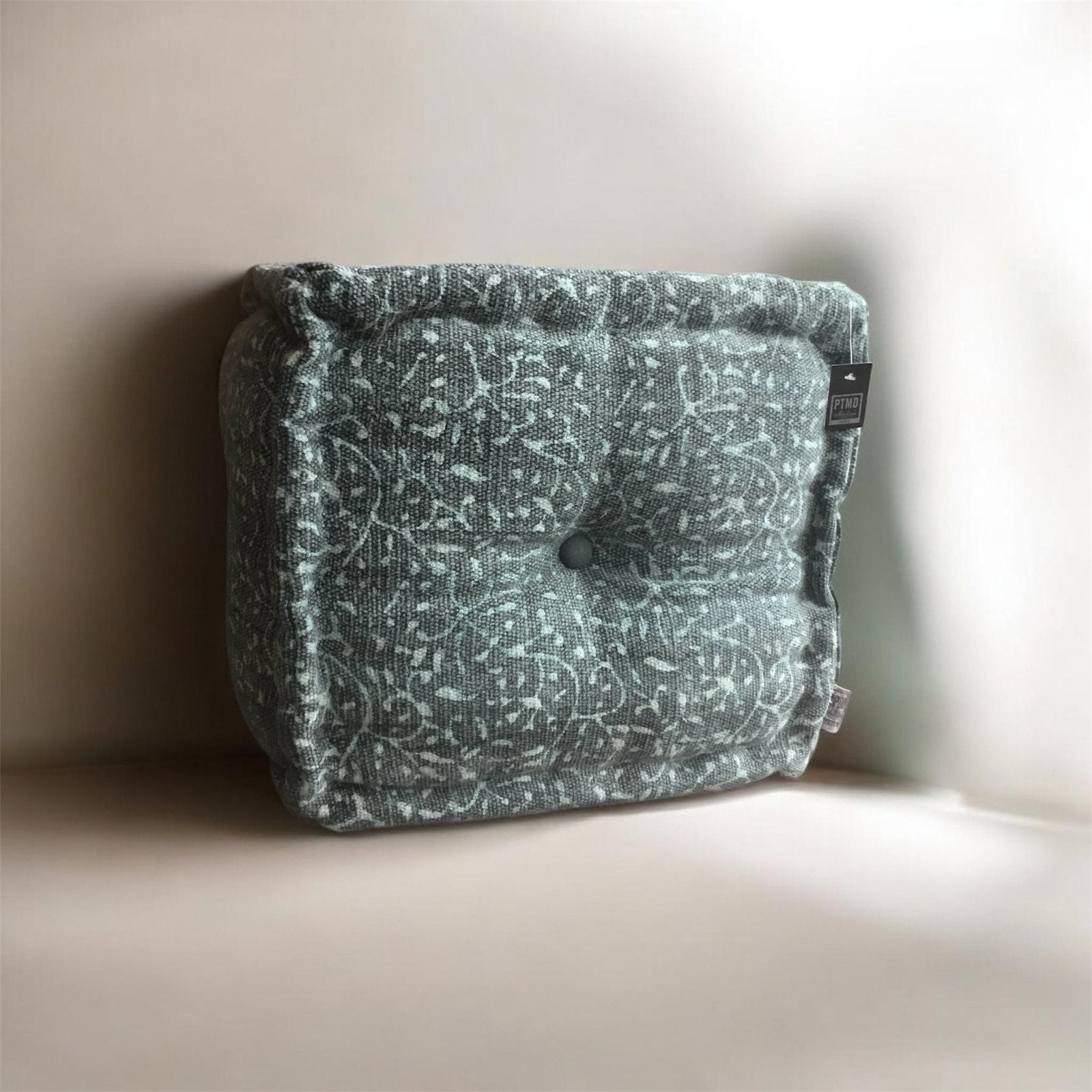 PTMD poef groen katoen 40cmx40cm, Ophalen, Nieuw, Vierkant