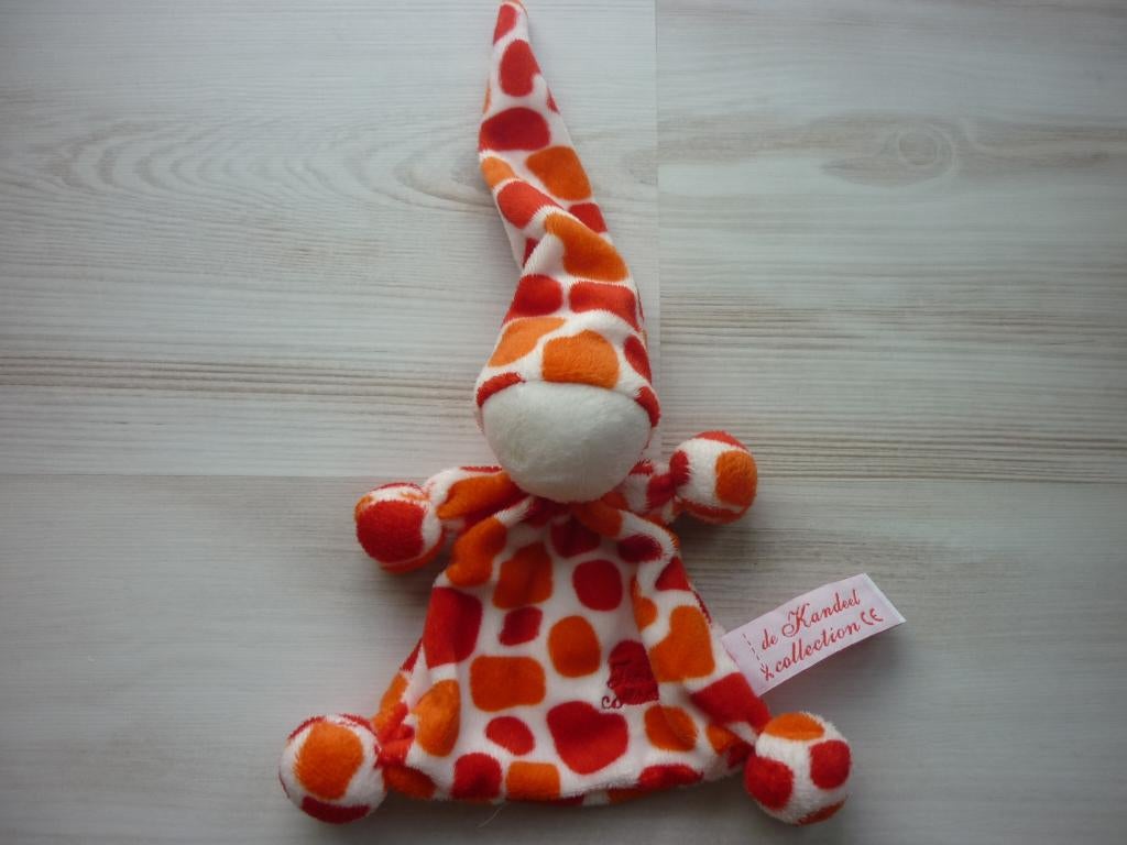Rood oranje gevlekt tut popje spookje Tiamo kandeel, Ophalen of Verzenden, Zo goed als nieuw, Overige typen