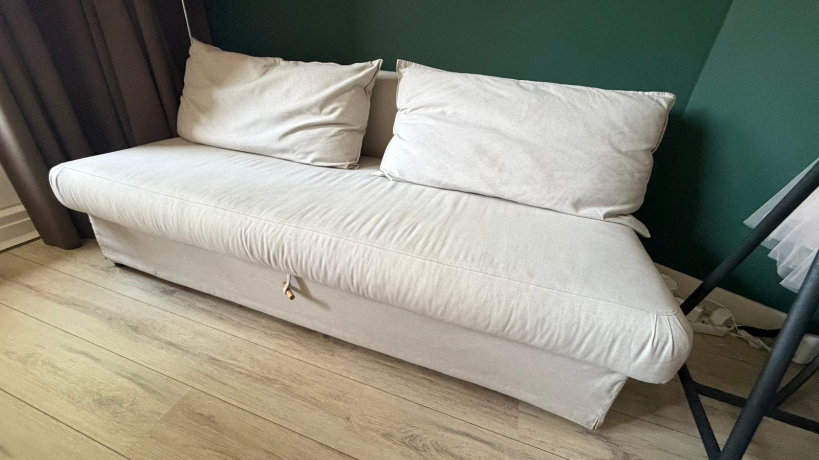 Slaapbank, Ophalen, Zo goed als nieuw, Tweepersoons, 140 cm