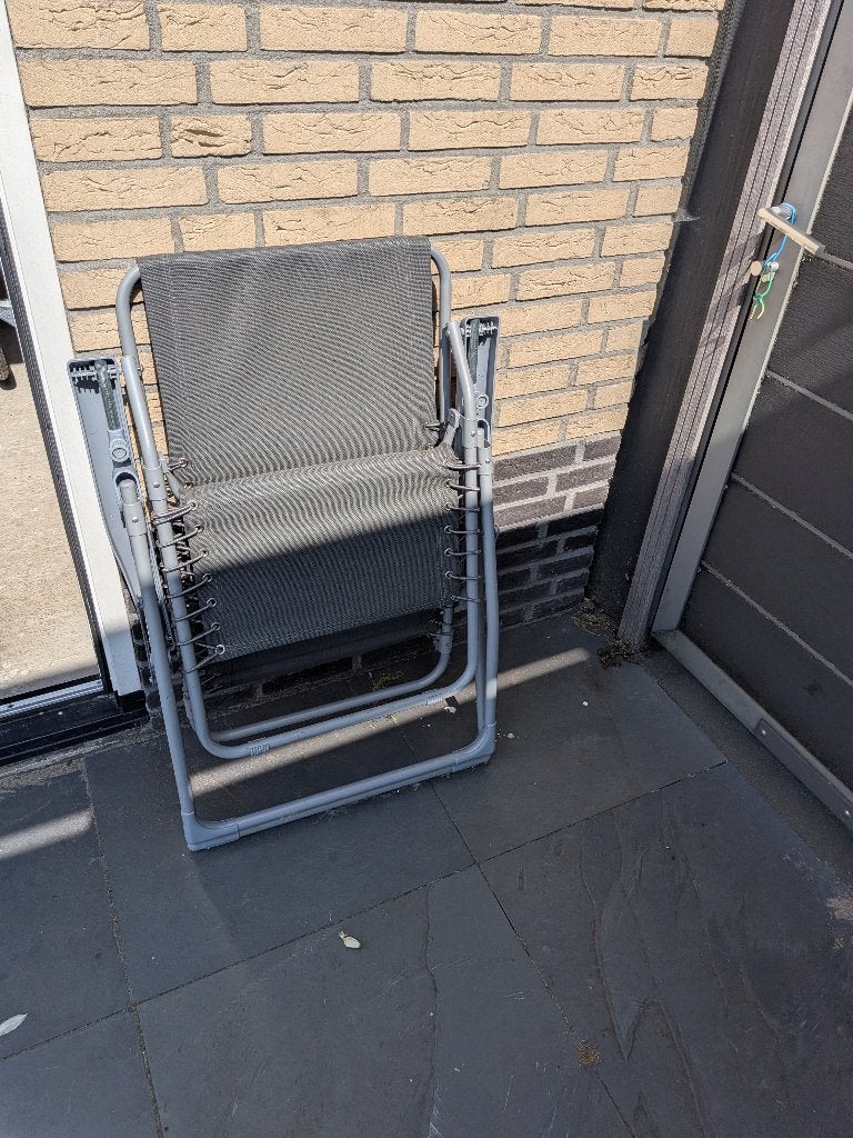 Comfortabele verstelbare relaxstoel, Tuin en Terras, Ophalen, Gebruikt, Metaal, Verstelbaar