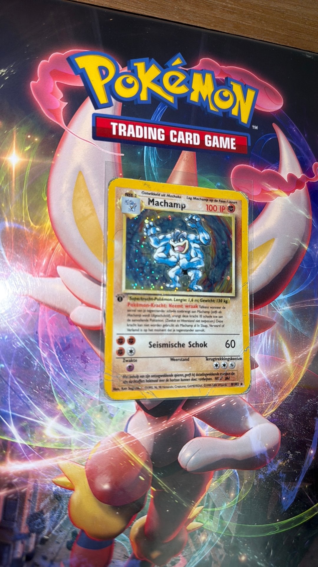 Machamp 8/102 base set nederlands, Hobby en Vrije tijd, Verzamelkaartspellen | Pokémon, Ophalen of Verzenden, Zo goed als nieuw