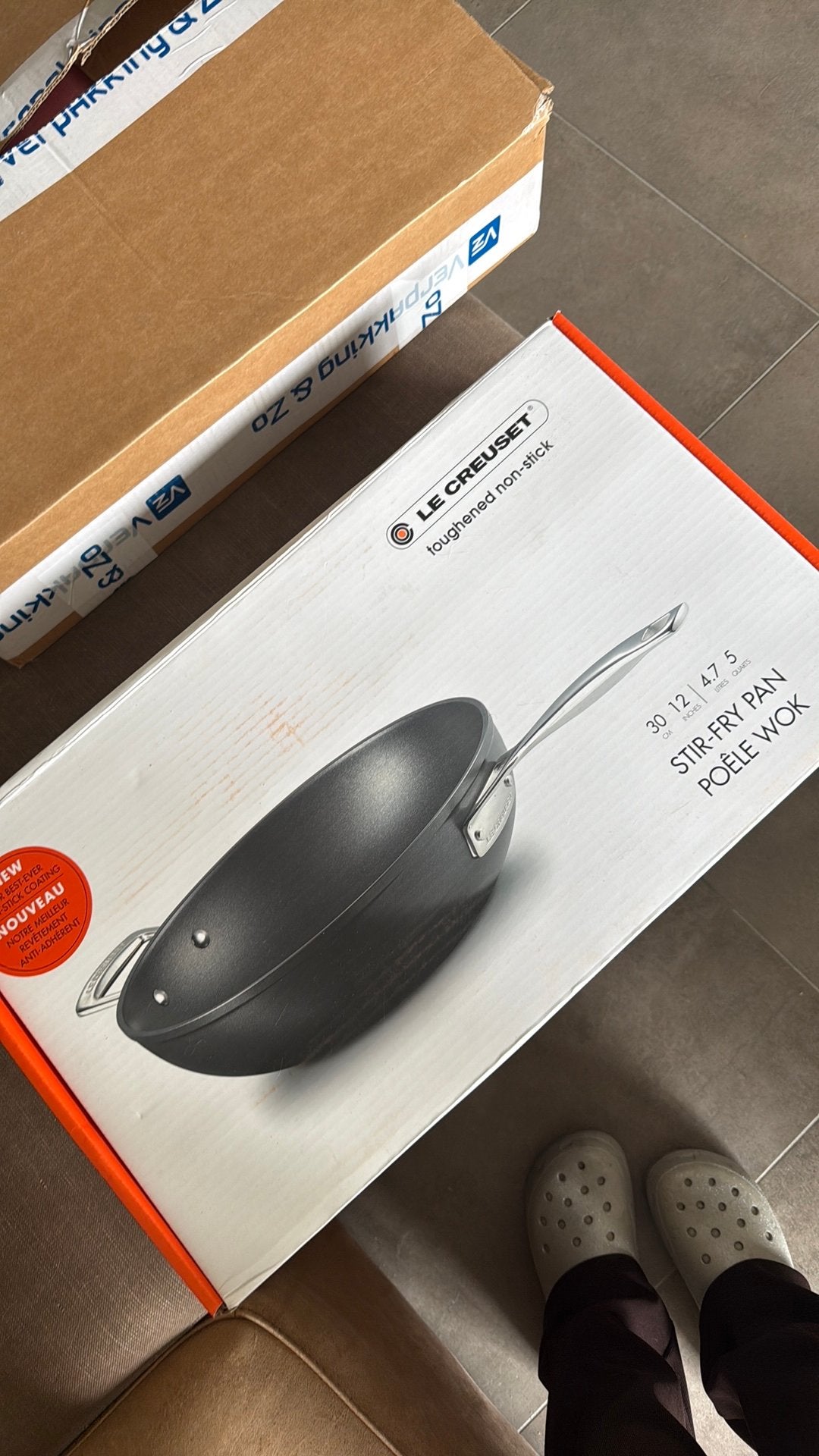 Le creuset wokpan 30cm 4,7 liter, Ophalen, Gietijzer, Le Creuset, Wok