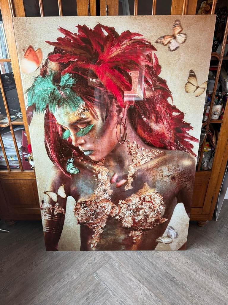Wanddecoratie, Ophalen, 110 cm, Glas, Wandbord of Wandpaneel