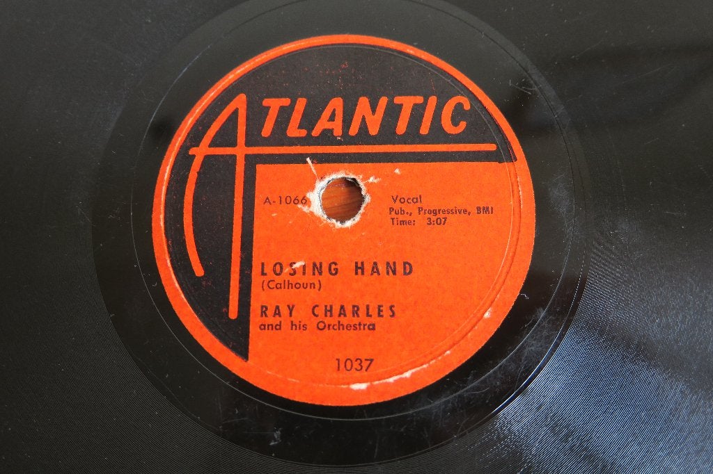 Ray Charles Losing Hand 78rpm 78 toeren schellak jukebox hit, Cd's en Dvd's, Gebruikt, 10 inch, Ophalen of Verzenden, Soul