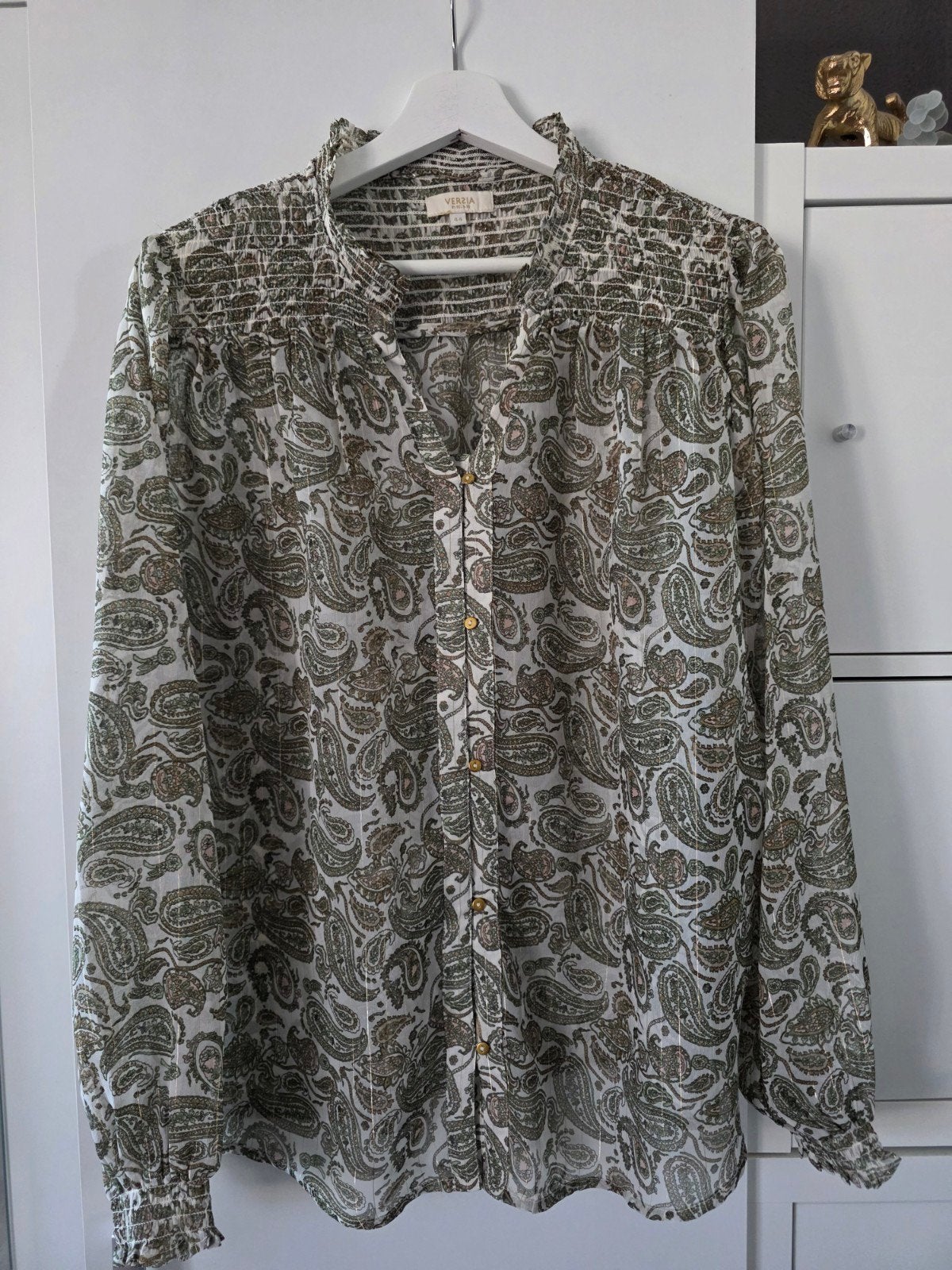 Versia by Bel&Bo paisley print blouse maat 44, Kleding | Dames, Bel&Bo, Ophalen of Verzenden, Zo goed als nieuw, Groen