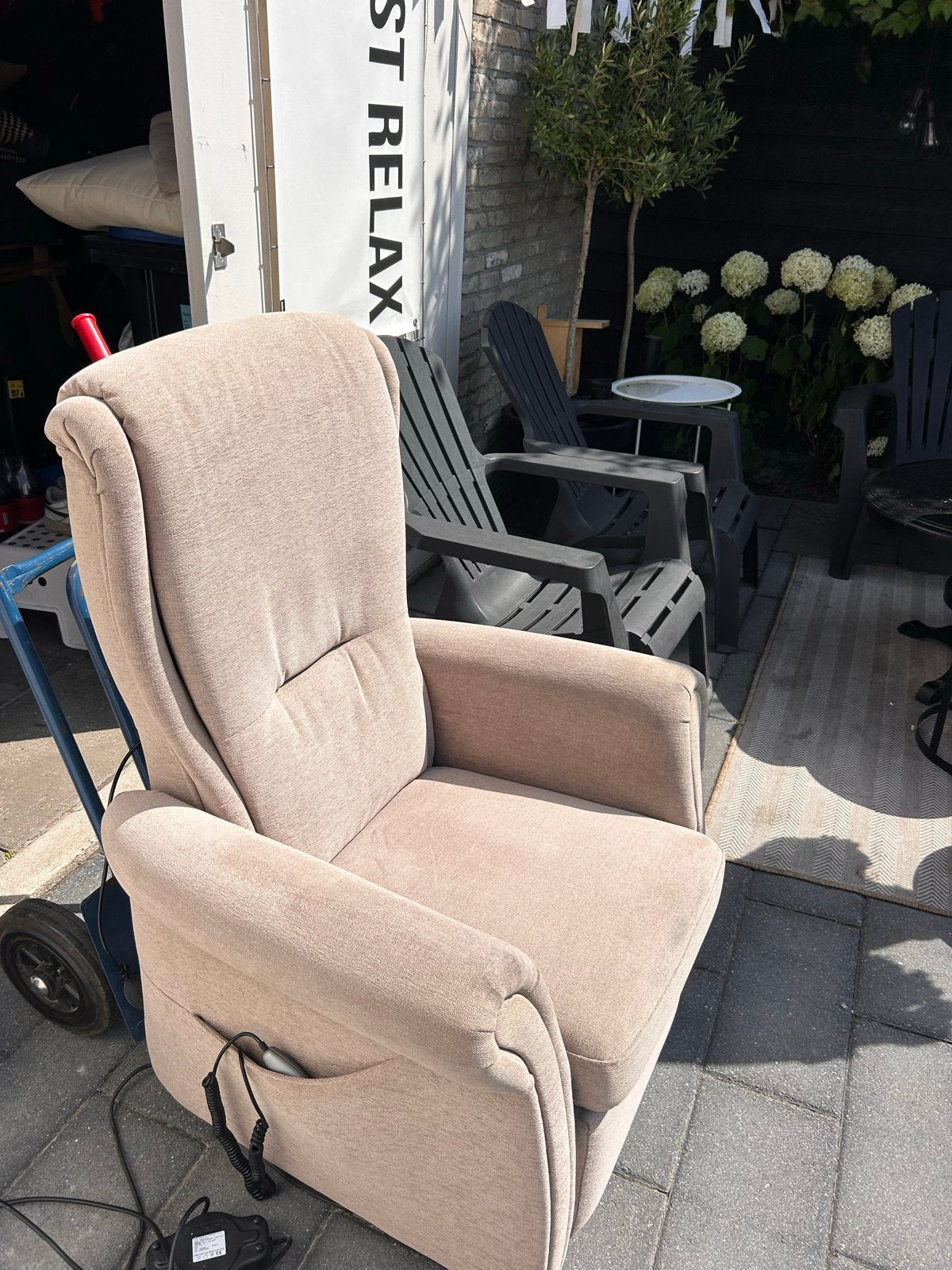 Comfortabele sta op stoel - Beige, Ophalen, Gebruikt, Overige kleuren, Eén