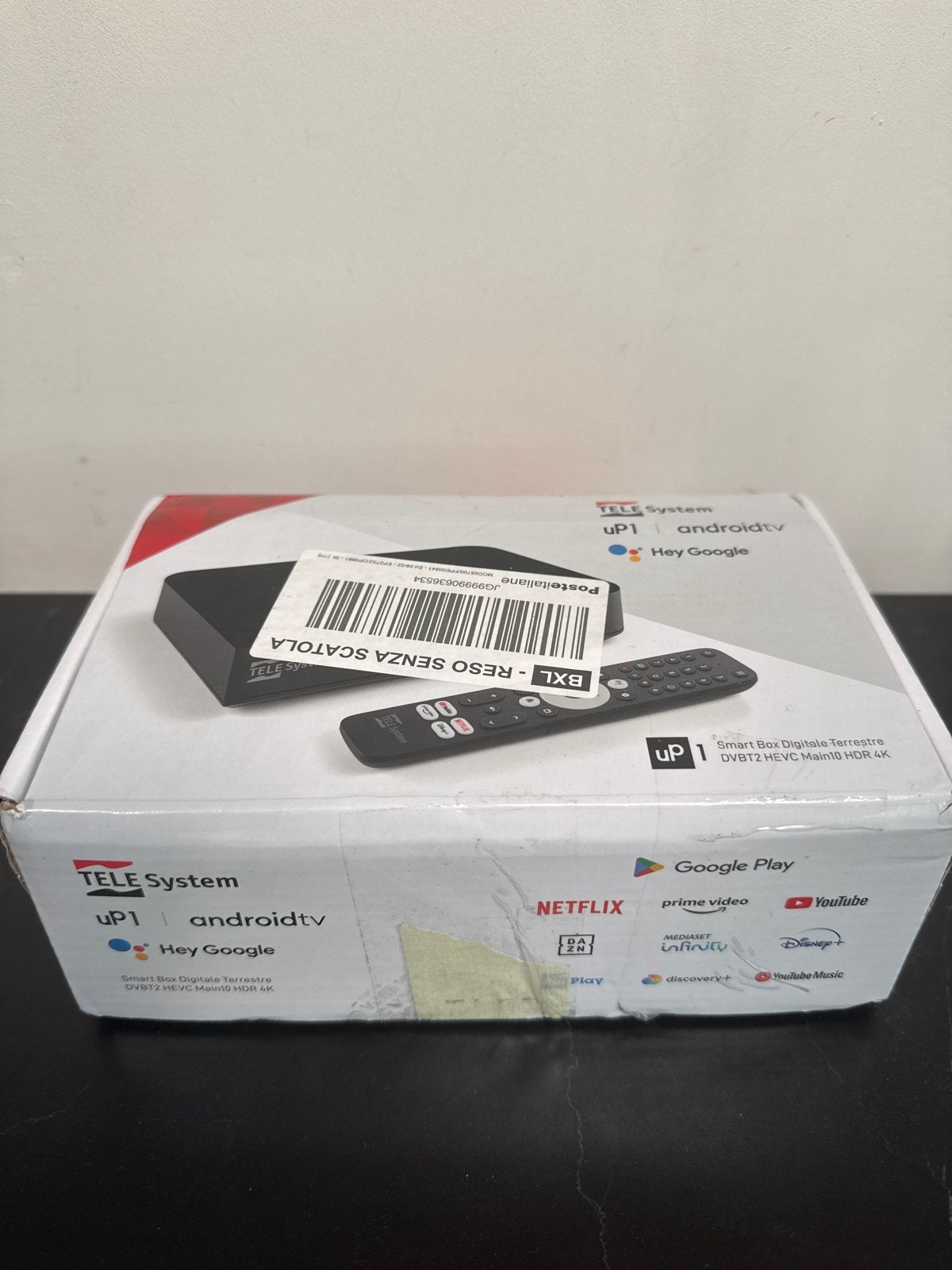 TELE System UP1 Android TV Smart Box DVB-T2 4K Decoder Nieuw, Ophalen of Verzenden, Nieuw