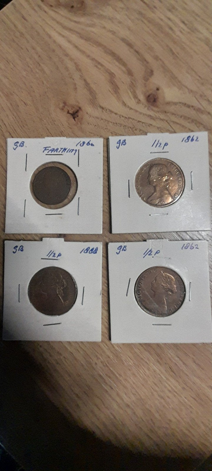1/2 Penny's Groot Brittannië uit 1860, 62 en 88, Ophalen of Verzenden, Buitenland, Bankbiljetten