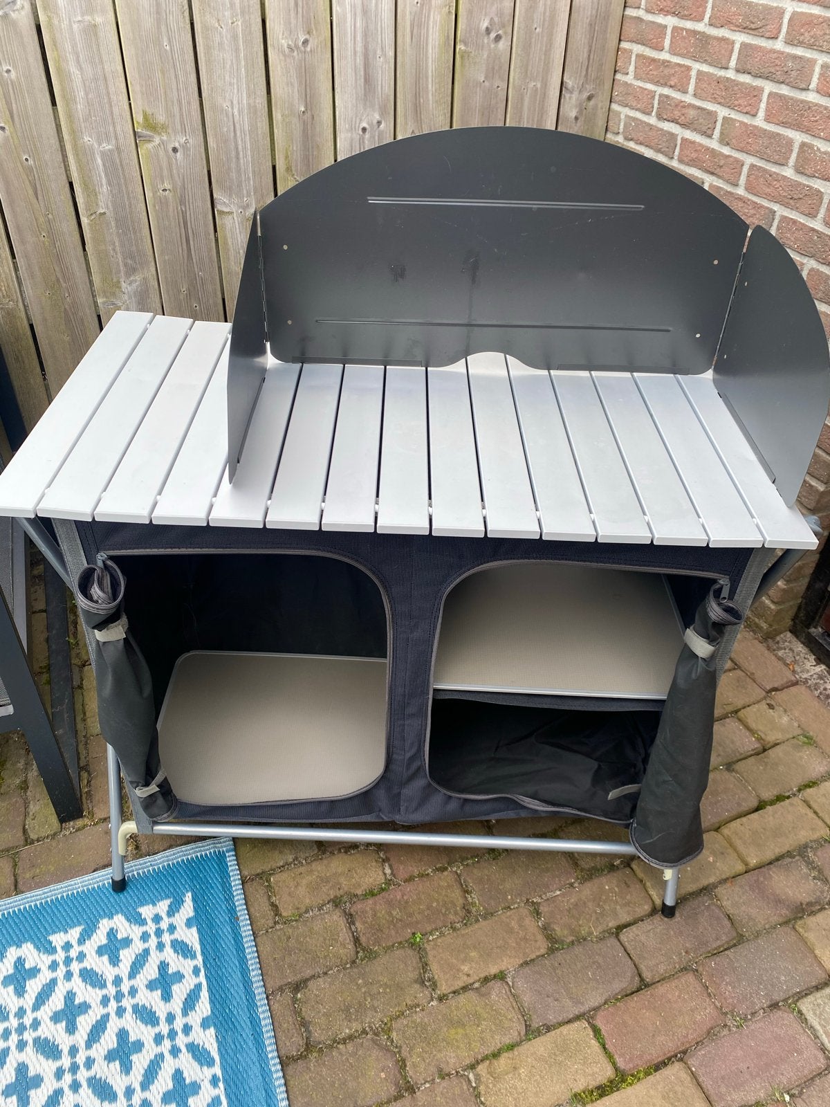 Vrijbuiter Outdoor campingkeuken/kast- snel inklapbaar, Ophalen of Verzenden, Zo goed als nieuw