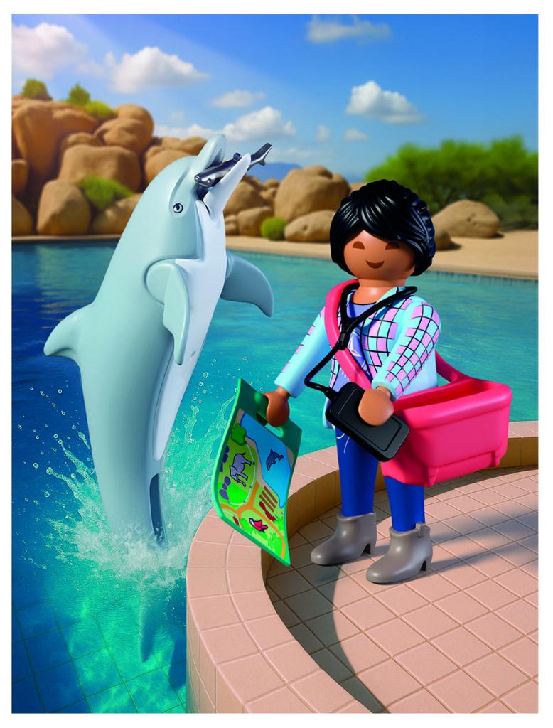 PLAYMOBIL 72091 Dierentuin; Dolfijn & Bezoeker 8 delig, Ophalen of Verzenden, Nieuw, Complete set