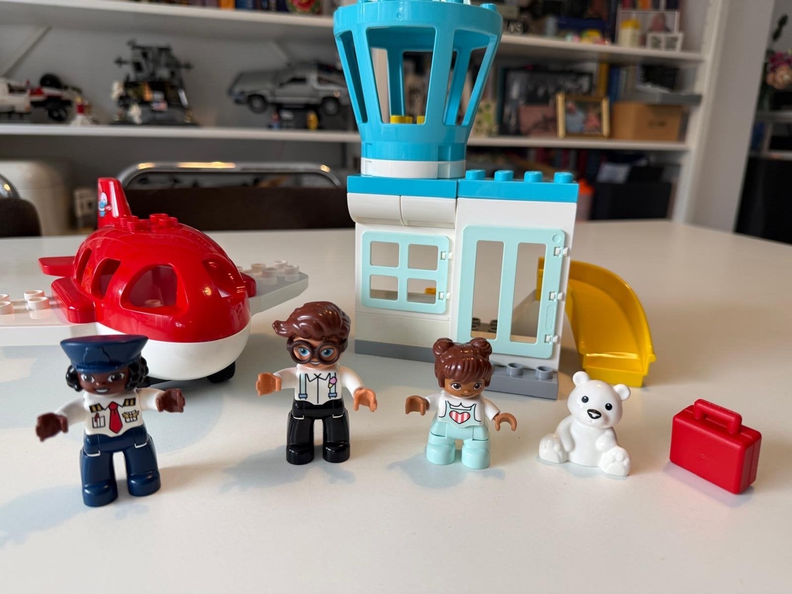 Grote partij LEGO Duplo sets: Vliegveld, Dierentrein, Brandw, Gebruikt, Ophalen of Verzenden, Compleet, Duplo